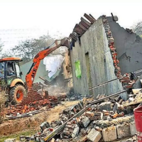 Demolition Drive in Faridabad Aravalis