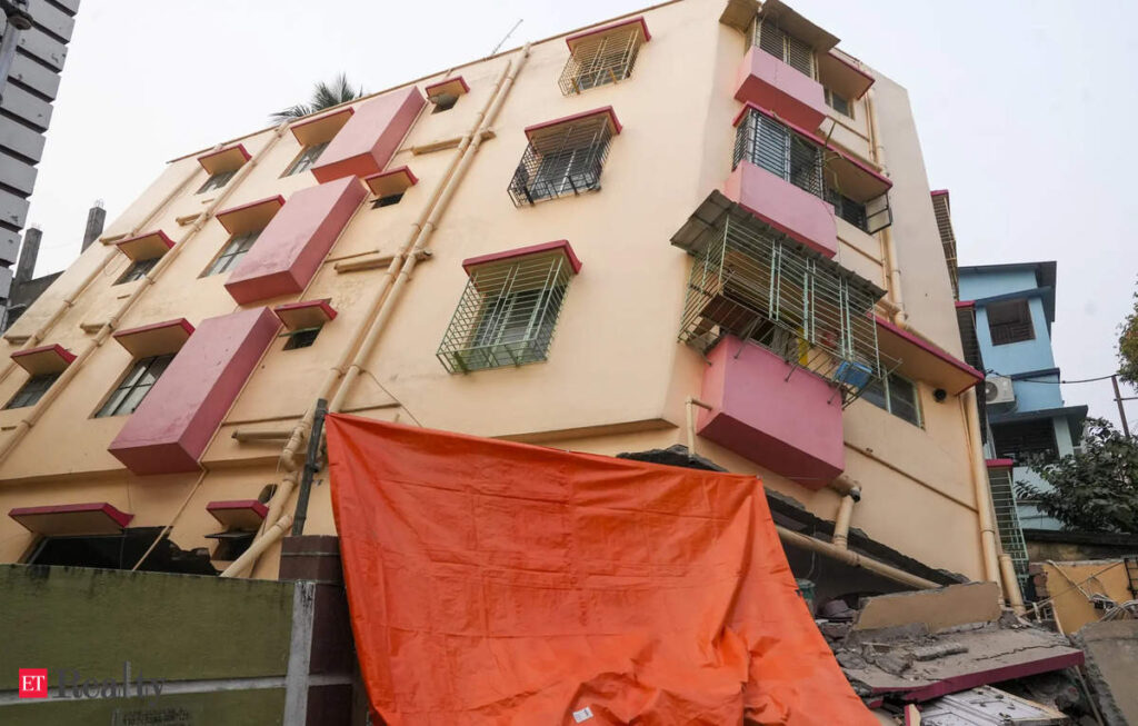 Six firms apply to straighten tilted buildings in Kolkata, Real Estate News, ET RealEstate